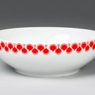 Round bowl (large, part of a set) - Part of the Bella-207 tableware set with red Gabriella pattern