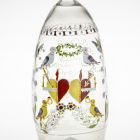 Bottle - with doves and hearts