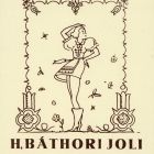 Ex-libris (bookplate) - From the library of Joli H. Báthori