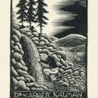 Ex-libris (bookplate) - Book of Dr. V. Kálmán Arady