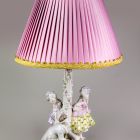 Table lamp with lampshade - Rococo company playing hide-and-seek