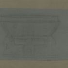 Drawing - ceremonial vessel, on the pedestal with rams, stone tablet, and star of David