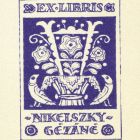 Ex-libris (bookplate) - The wife of Géza Nikelszky
