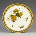 Ornamental plate - With grapevines, butterflies and dragonflies