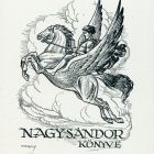 Ex-libris (bookplate) - Book of Sándor Nagy