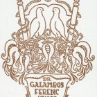 Ex-libris (bookplate) - The book of Dr. Ferenc Galambos