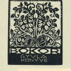 Ex-libris (bookplate) - Book of Gyula Bokor