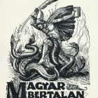 Ex-libris (bookplate) - Book of Bertalan Magyar