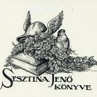 Ex-libris (bookplate) - Book of Jenő Sesztina