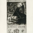 Ex-libris (bookplate) - Ex cotticis  Zsuzsi Böröndy