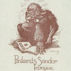 Ex-libris (bookplate) - Book of Sándor Pinterits