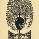 Ex-libris (bookplate) - Book of the wife of Mihály Tichy