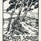 Ex-libris (bookplate) - The book of Sándor Einczinger