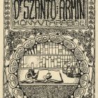 Ex-libris (bookplate) - From Ármin Szántó's library