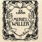 Ex-libris (bookplate) - Muriel Waller