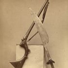 Photograph - weapons from Manó Andrássy's collection at the Exhibition of Applied Arts 1876