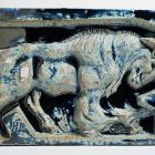 Architectural ceramics - frieze element depicting a mufflon (from the Bigot-pavilion)