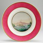 Ornamental plate - with landscape