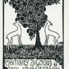 Ex-libris (bookplate) - From the library of Dr. Zsigmond Maitinsky and his wife