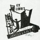 Ex-libris (bookplate) - Lajos Jánosa