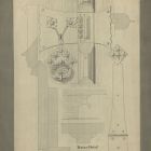 Design - fittings and closes of the bookcase of the church of Bártfai parish