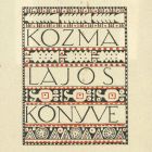 Ex-libris (bookplate) - Book of Lajos Kozma (ipse)