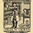 Ex-libris (bookplate) - Miles W. Graves