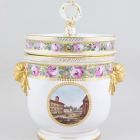 Ice pail with cover - So-called glaciere with the view of the Lateran Palace and the Bridge of Narni (part of Alexandra Pavlovna's table set)