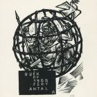 Occasional graphics - New Year's greeting: Happy New Year 1965 Antal Fery (ipse)