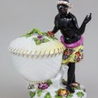 Sugar box with lid - with black woman figure (Africa)