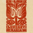 Ex-libris (bookplate) - Mária Leveszy