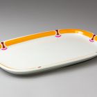 Rectangular dish (large, part of a set) - Part of the Saturnus tableware set with transfer print (decal) pattern
