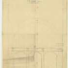 Plan - detail for wall of the dome chamber on the second floor, Museum of Applied Arts