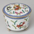 Pot with lid - With the so-called poisson (fish) pattern