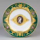 Plate - With a portrait of Emperor Claudius imitating a chalcedony cameo