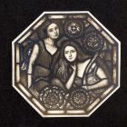 Photograph - Stained glass window: Sisters