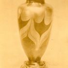 Photograph - Vase on silver base, iridescent glass