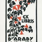 Ex-libris (bookplate) - Dr. Kálmán Arady