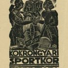 Ex-libris (bookplate) - Kokrongyár sports club library