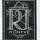 Ex-libris (bookplate) - The book of RJ (Jenő Reisinger)