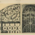 Design sheet - upper part of an ironwork gate of the Hungarian Royal Class Lottery Palace