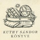 Ex-libris (bookplate) - Book of Sándor Kuthy