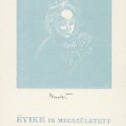 Occasional graphics - Announcement of birth: Évike was born, Dr. Ferenc Bordás and his wife