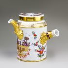 Chocolate pot with lid - With chinoiserie scenes