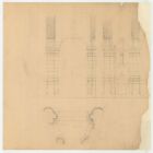 Plan - ground plan and elevation of the outer openings of open entrance hall, Museum of Applied Arts
