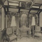 Interior photograph - reception room of the Quenn's car on the Royal Train of the Hungarian State Railways (MÁV)