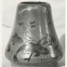 Photograph - Vase, eosin (glaze), surface with aquatic plants and fish