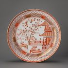 Ornamental plate - With japonaiserie (imari styled) decoration