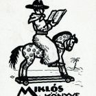 Ex-libris (bookplate) - Book of Miklós (Miklós Haranghy)