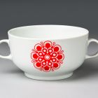 Soup cup (part of a set) - Part of the Bella-207 tableware set with red Gabriella pattern